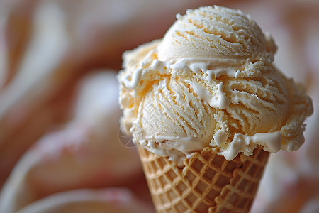 冰淇淋冷饮美味香草甜筒背景