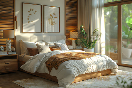 阳光风格阳光下的卧室设计图片