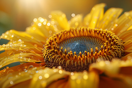 微距的向日葵背景图片