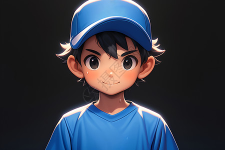 棒球少年的形象插画插画