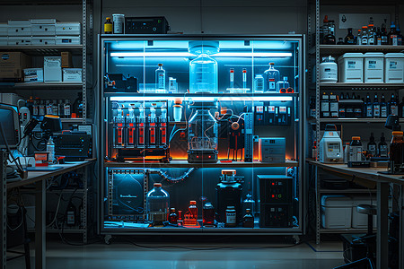实验室中的电池背景图片
