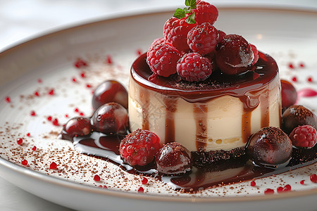 美味的莓果蛋糕高清图片