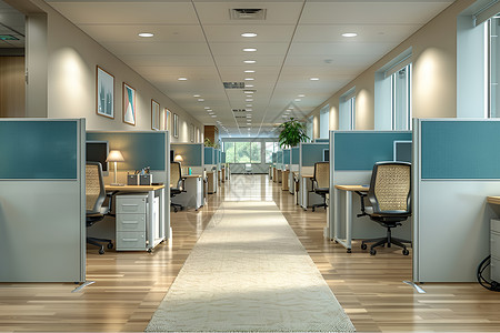 现代办公室空间背景图片