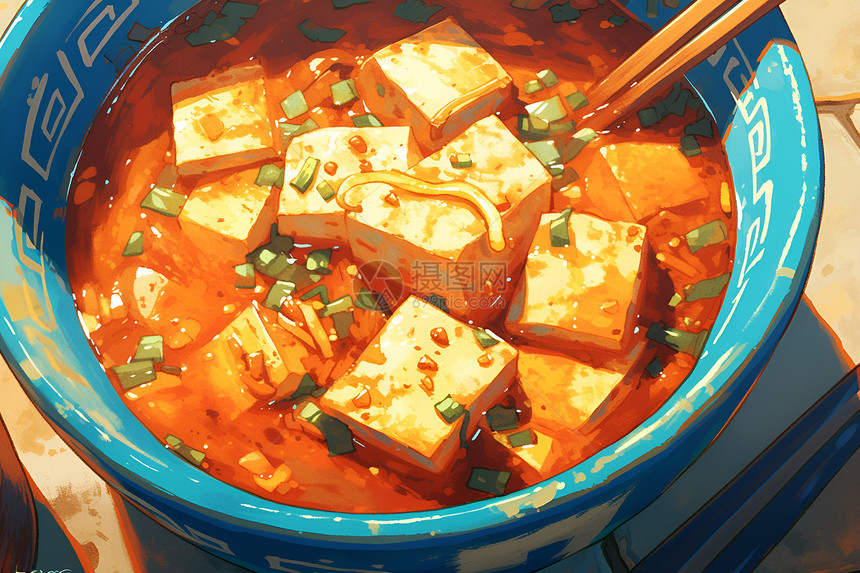一碗美味的麻婆豆腐图片