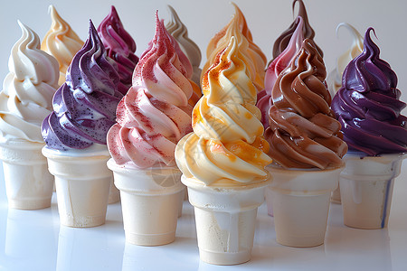 冷饮食物多彩冰淇淋艺术背景