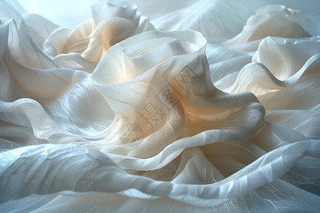 布料素材白色光影交织的布料插画