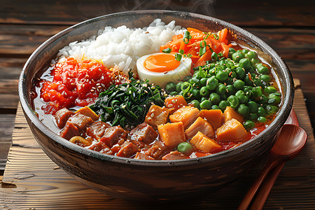 日式咖喱饭食物艺术高清图片