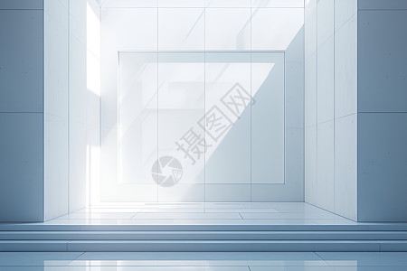 地板窗户阳光下的建筑插画