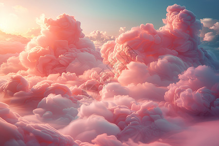 棉花糖般的云端高清图片