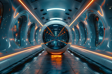 未来科技隧道背景图片