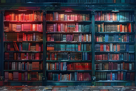 图书馆的书籍背景图片