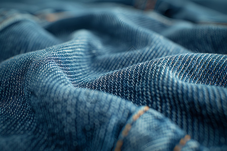 深蓝色牛仔布纹深蓝色纺织品背景