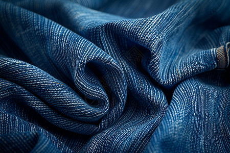 深蓝色牛仔布纹布料纺织品背景