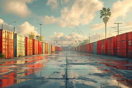 工业港口贸易背景图片