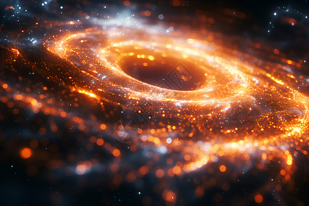 炫光环璀璨的粒子漩涡设计图片