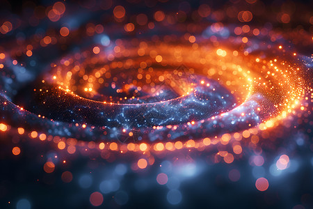 漩涡粒子璀璨漂亮的粒子光环设计图片
