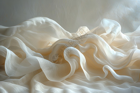 柔和光线下的白色布背景图片