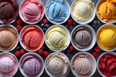 果子节多彩的冰淇淋背景