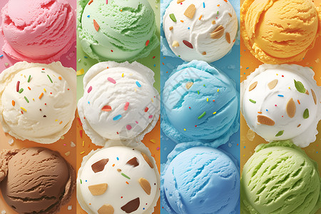 彩虹冰淇淋多彩冰淇淋的诱惑背景