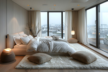 漂亮的卧室背景图片