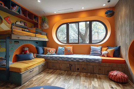 奇趣可爱的儿童卧室高清图片