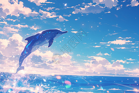 跳跃的海豚背景图片