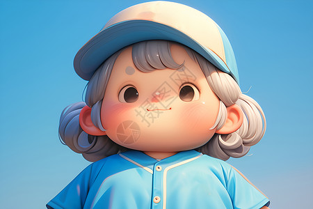 棒球服快乐的夏日棒球少年插画