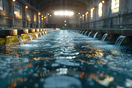 排水废水处理池背景