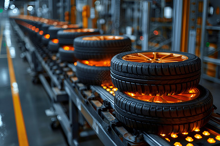 电动车轮胎生产线背景