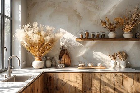 北欧风厨房背景图片