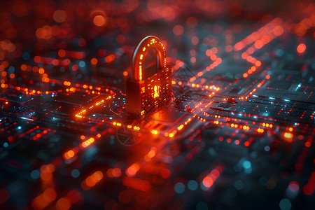 芯片安全科技数据保护隐私概念设计图片