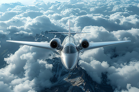 天空中的交通飞机背景图片