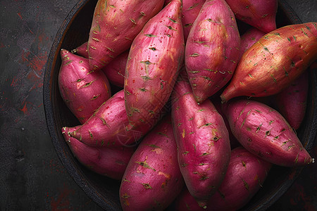 紫甘薯健康的红薯食物背景