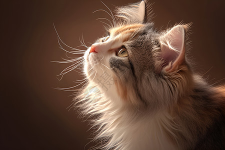 可爱小猫对话框毛茸茸的小猫背景
