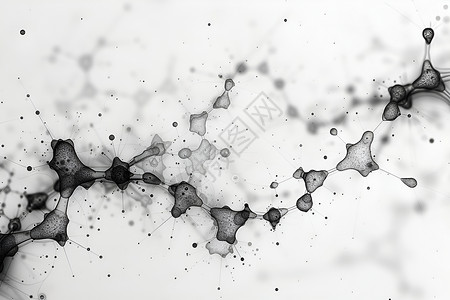 分子微观结构水墨画背景图片