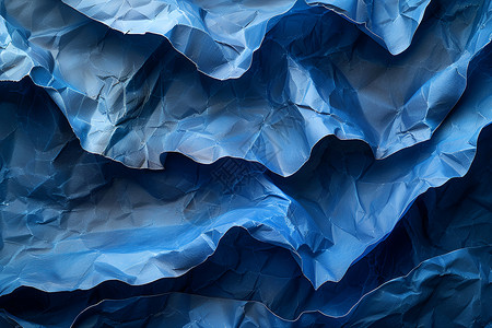 纸张的褶皱蓝色纸质高清图片
