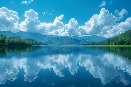 湖光山色景观高清图片