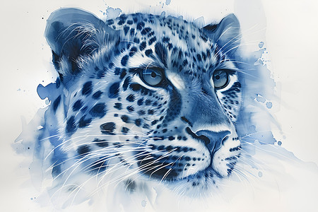 艺术画可爱的豹子背景图片