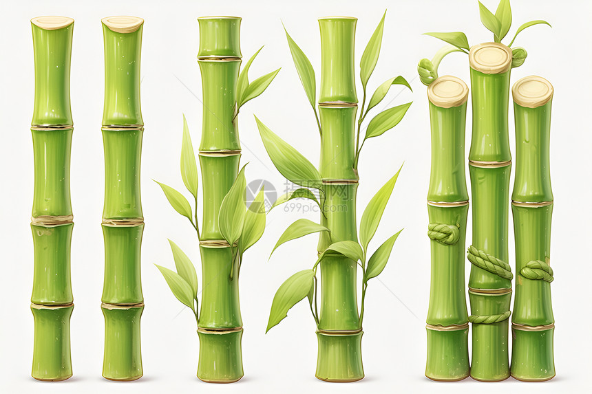 清新的绿色竹子图片