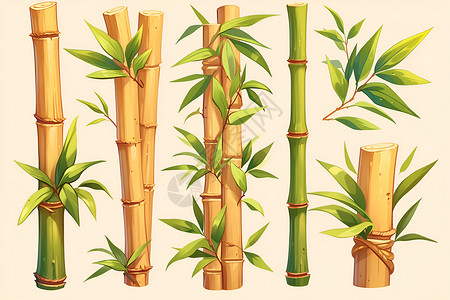清新的竹子背景图片
