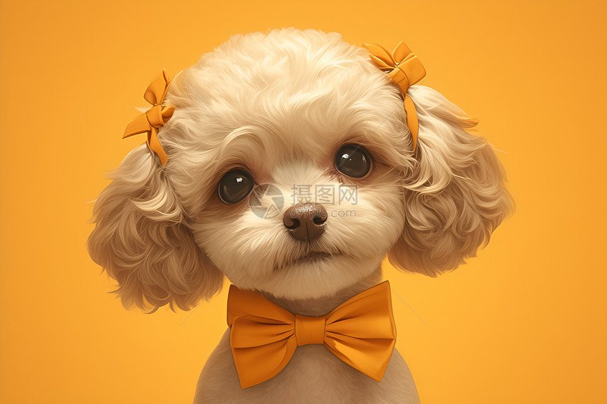 可爱的毛茸茸的小狗图片