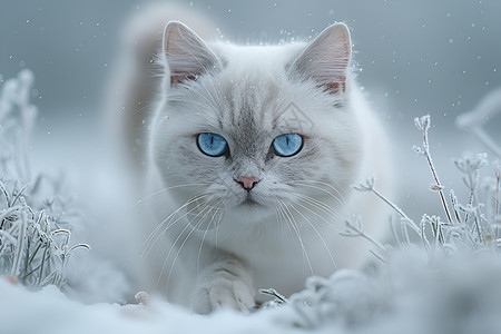 蓝色眼睛的小猫高清图片