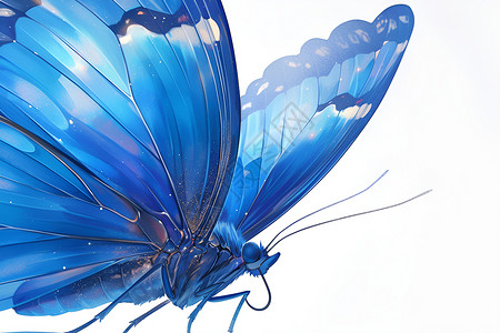 优雅飞舞的蓝色蝴蝶高清图片