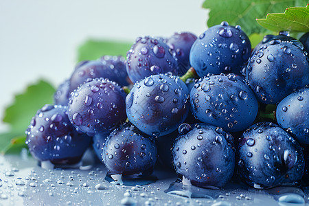 清新多汁的葡萄背景图片