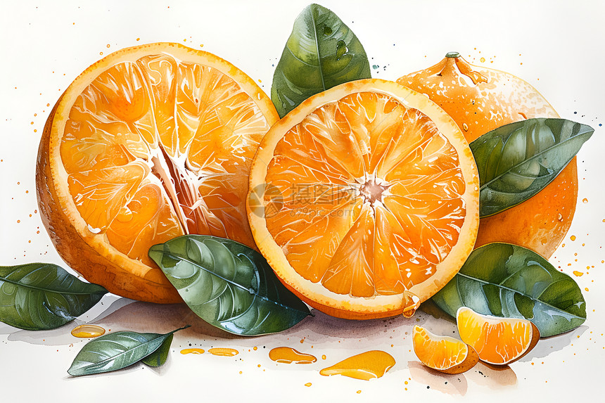 水果橙子艺术图片