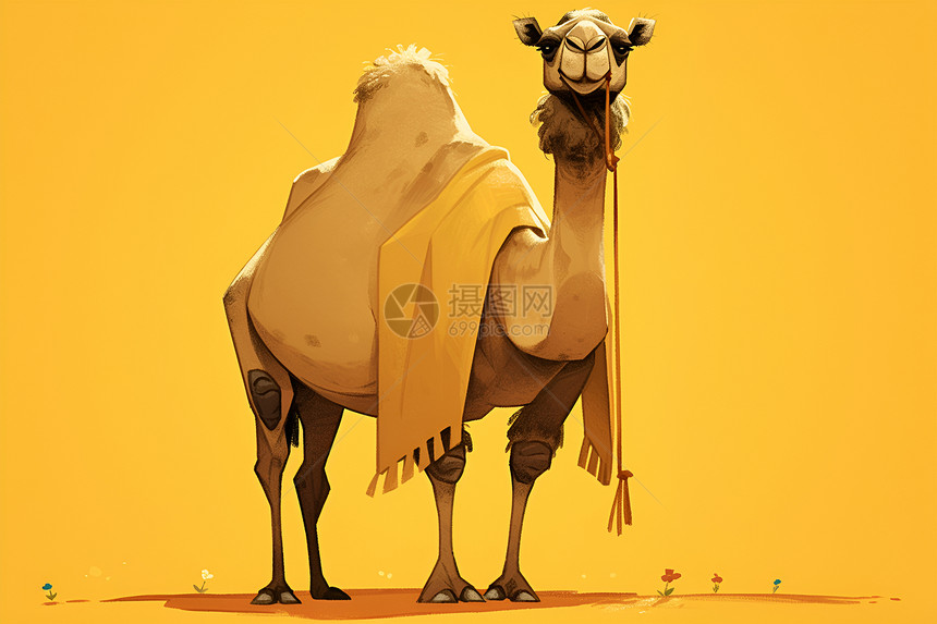 黄色的骆驼图片