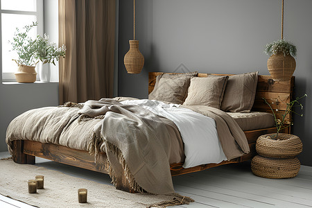 方便木床现代简约卧室设计设计图片