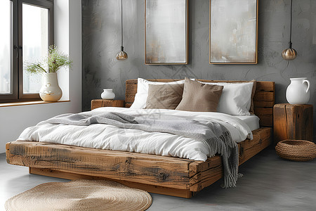 木床宁静卧室设计设计图片