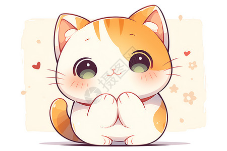 小猫崽可爱的卡通猫咪插画