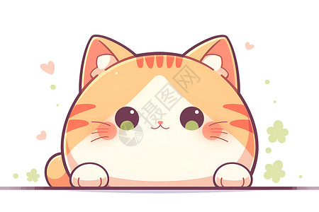 可爱小猫对话框卡通的小猫插画